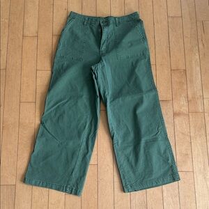 Green Wide-Leg Pants